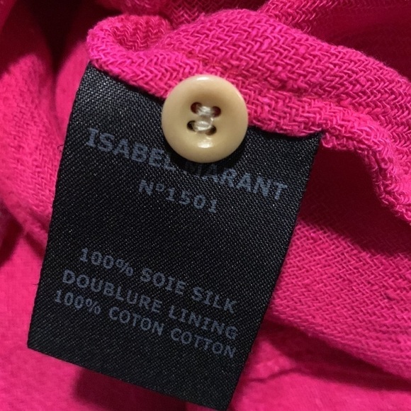 EUC Isabel Marant Cotton pullover top in hot pink - Picture 6 of 7